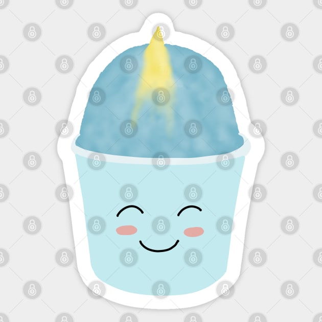 Hawaiian shaved ice narwhal Sticker by Becky-Marie